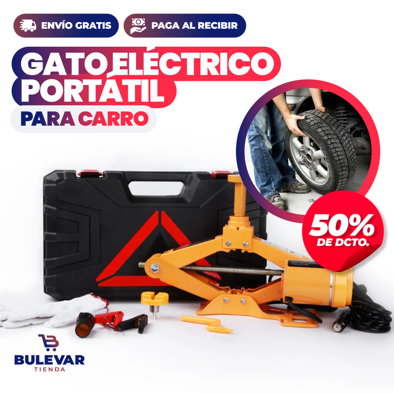 GATO ELÉCTRICO PORTÁTIL PARA CARRO