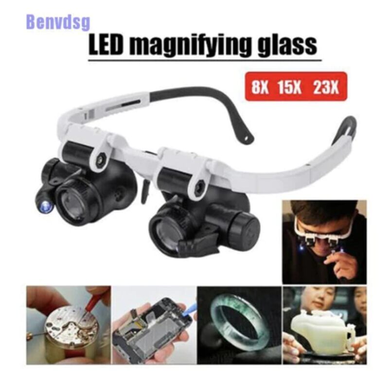 Lentes de Aumento con Luz-LED GLASS