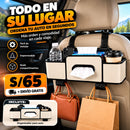ORGANIZADOR DE ASIENTO CON PORTAVASOS, PORTAPAÑUELO Y ESPACIOS EXTRAS
