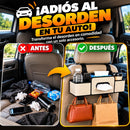 ORGANIZADOR DE ASIENTO CON PORTAVASOS, PORTAPAÑUELO Y ESPACIOS EXTRAS