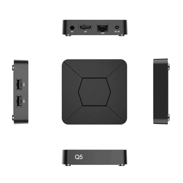 Android TV Box 4k - Q5 2/8GB Control por voz, Bluetooth, Wifi, 700 canales disponibles