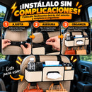 ORGANIZADOR DE ASIENTO CON PORTAVASOS, PORTAPAÑUELO Y ESPACIOS EXTRAS