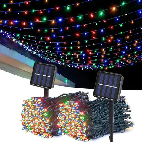 LIQUIDACIÓN: Luces de Navidad Multicolor con Carga Solar - 20 metros