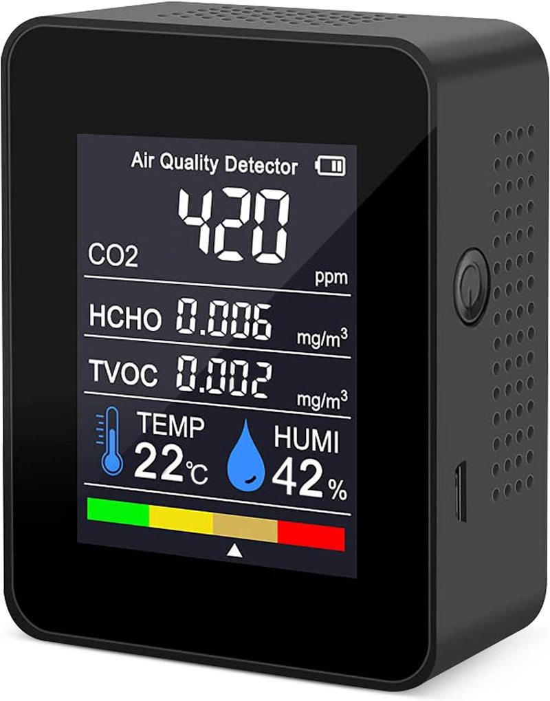 Detector Portátil de Calidad del aire Medidor de CO2 TVOC