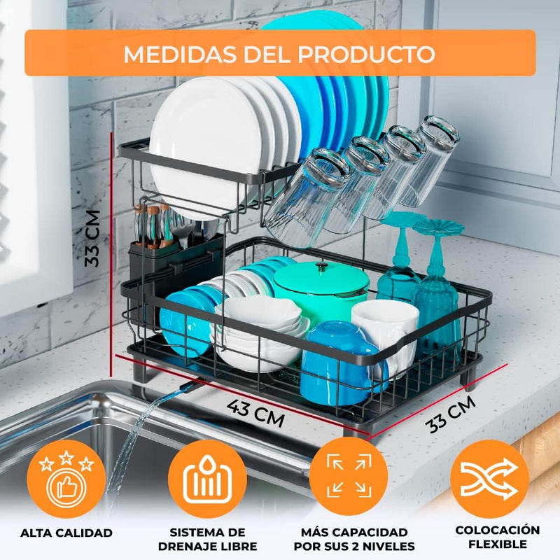 Escurreplatos de Acero Inoxidable-Marctani