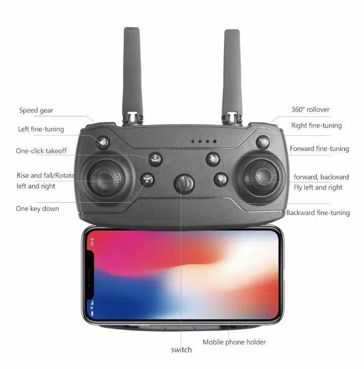 Mini Dron E88 con doble cámara