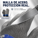2x Guantes Protector de Malla Inoxidable