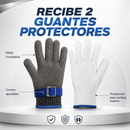 2x Guantes Protector de Malla Inoxidable