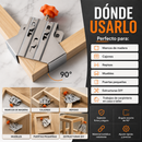 PACK X2 FIJADOR DE 90 GRADOS INOXIDABLE
