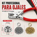 ALICATE PROFESIONAL PARA OJALES + 200 OJALES GRATIS
