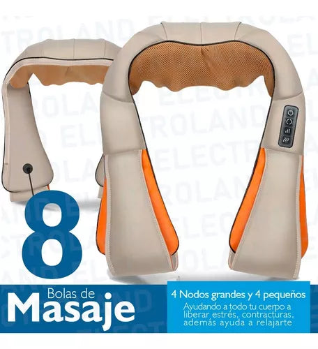 MASAJEADOR DE HOMBRO Y CUELLO CON INFRAROJO SHIATSU