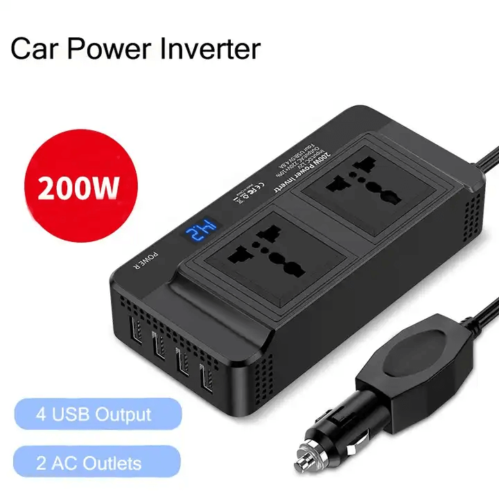 CarInverter - Inversor de corriente para Carros 200W 4 puertos