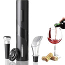 Saca Corchos Eléctrico Black™: Kit Completo con Dispensador, Cortador y Tapa Protectora para Vinos