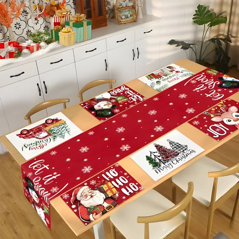 Set de 30 Individuales de 5 Modelos Diferentes + 30 Portavasos | Navideños 🎅