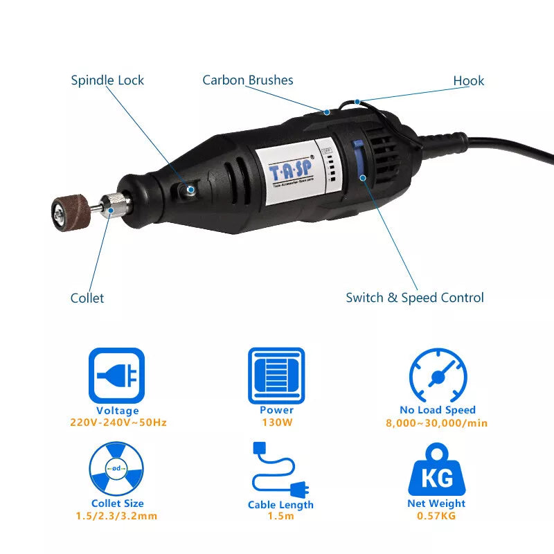 Dremel Mini taladro Eléctrico 220V-130V