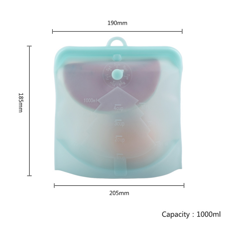 Pack de 2 Bolsa de Silicona para Congelar de 1000ml y 1500ml