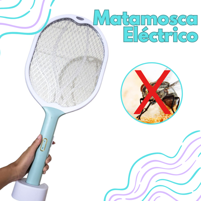 Raqueta Matamoscas Eléctrica Recargable