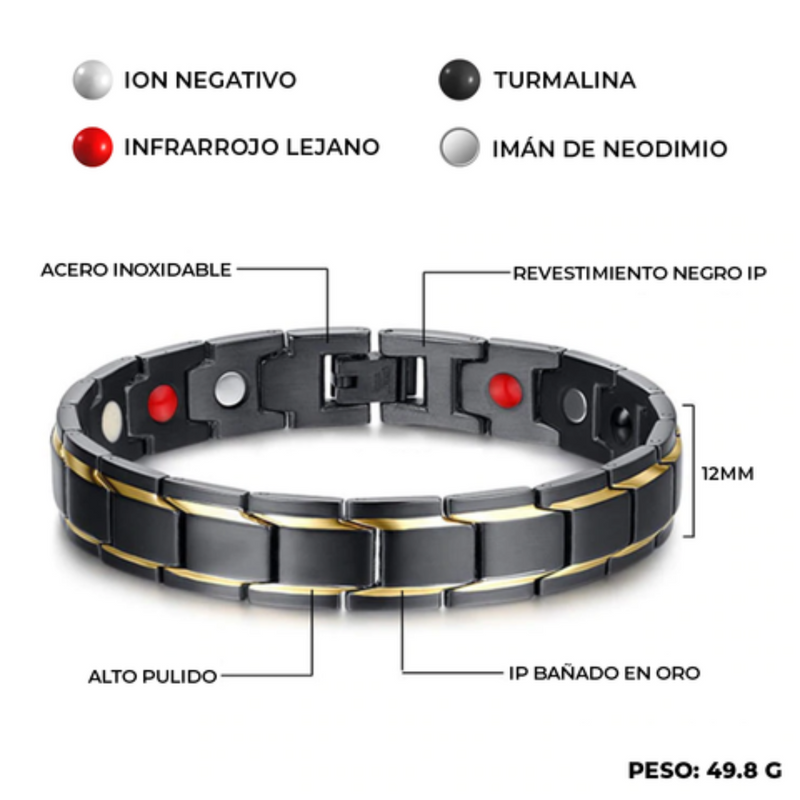 Pulsera Magnética Saludable Black