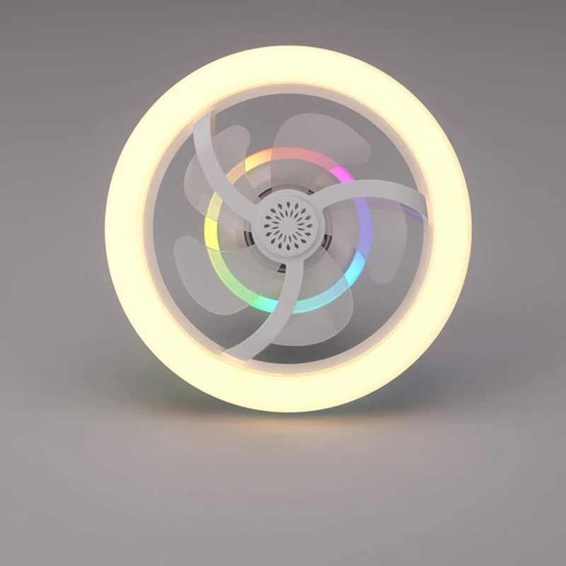 Foco con ventilador y aromaterapia 360°cambio del color del RGB