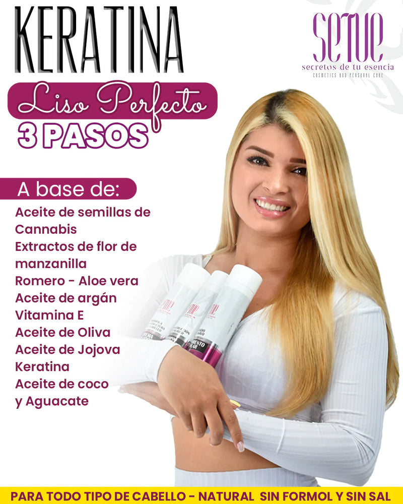 CREMA ALISADORA DE KERATINA (SIN FORMOL) ALISADO PERFECTO.