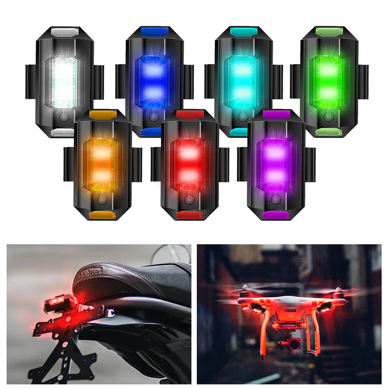 Set de 2 Luces LED de Advertencia Anti Choques con Carga USB