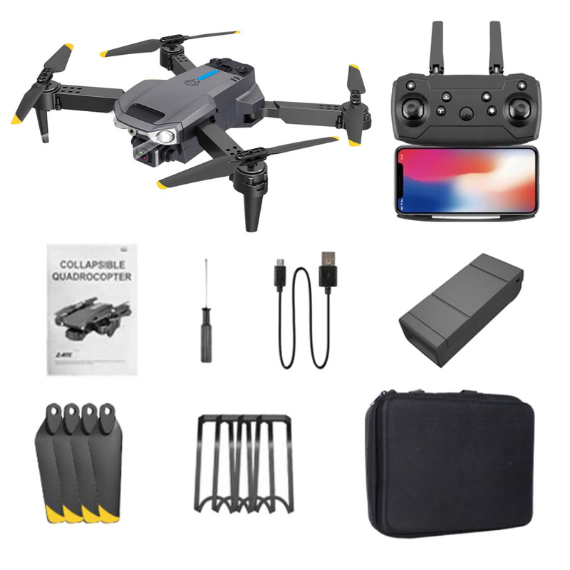 Drone Plegable Fpv Cámara Hd Wifi 2.4g Sensor Obstáculos E90