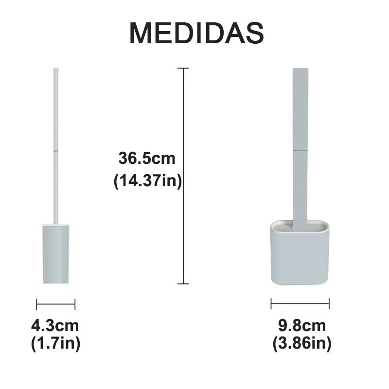 Cepillo Limpia Inodoro de Silicona