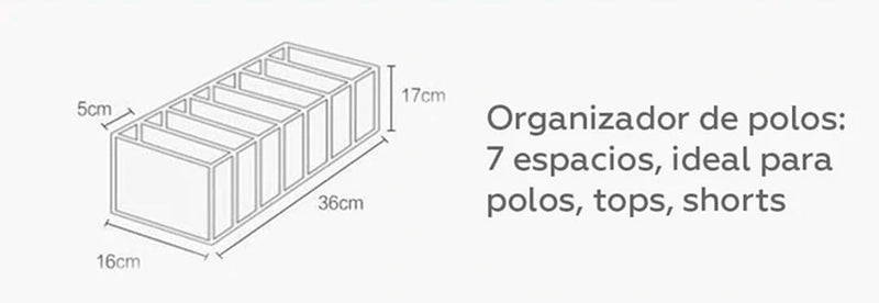 ShirtOrganizer - Pack de 3 Organizadores de Polos