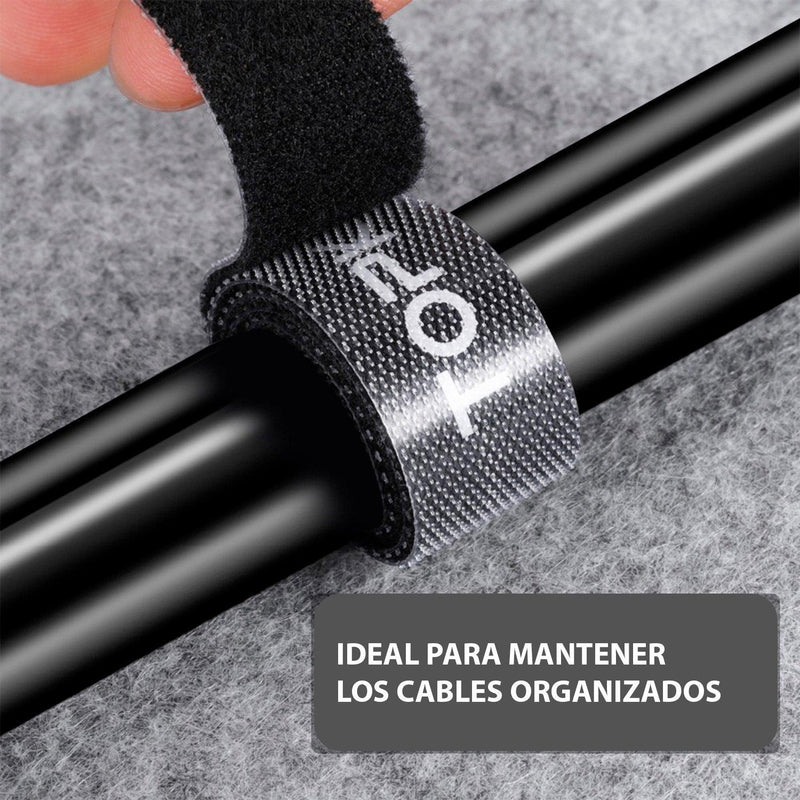 Autoadhesivo con Velcro Organizador de Cables Topk