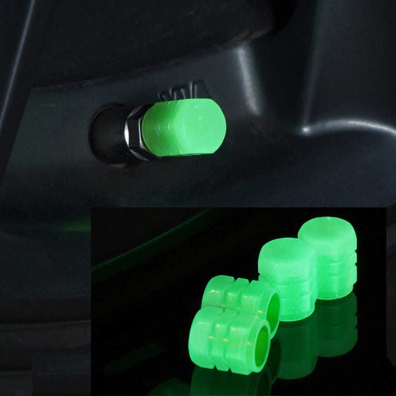 Set de 4 Tapones Universales Fluorescentes para Llantas de Auto