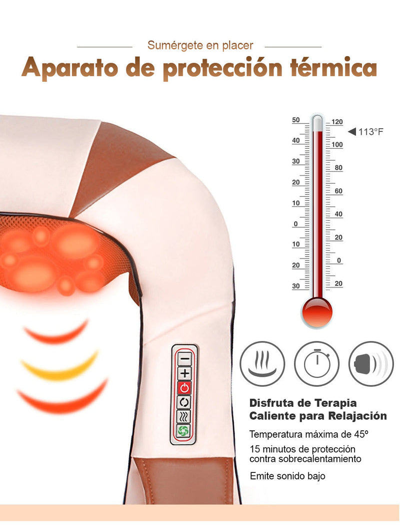 Masajeador de Cuello Shiatsu con Infrarrojo